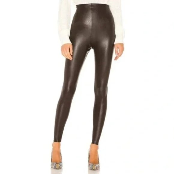 NWOT Commando Perfect Control faux leather leggings - espresso - M - Picture 1 of 10